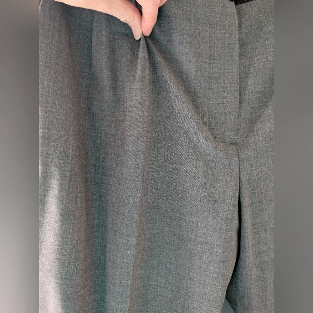 J. Crew Women's Gray Wool Blend Tailored Pants 14